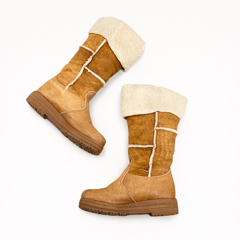 70s Vintage Blondo Shearling Lined Penny Lane Winter Boots Size 7